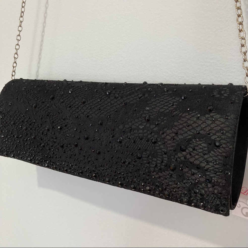 Lulu Townsend  brand new with tags sparkling handbag purse bag black dress